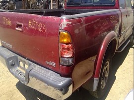 2002 TOYOTA TUNDRA, BURGUNDY, LIMITED, EXTD CAB, 4.7L, AT, 2WD. Z25123